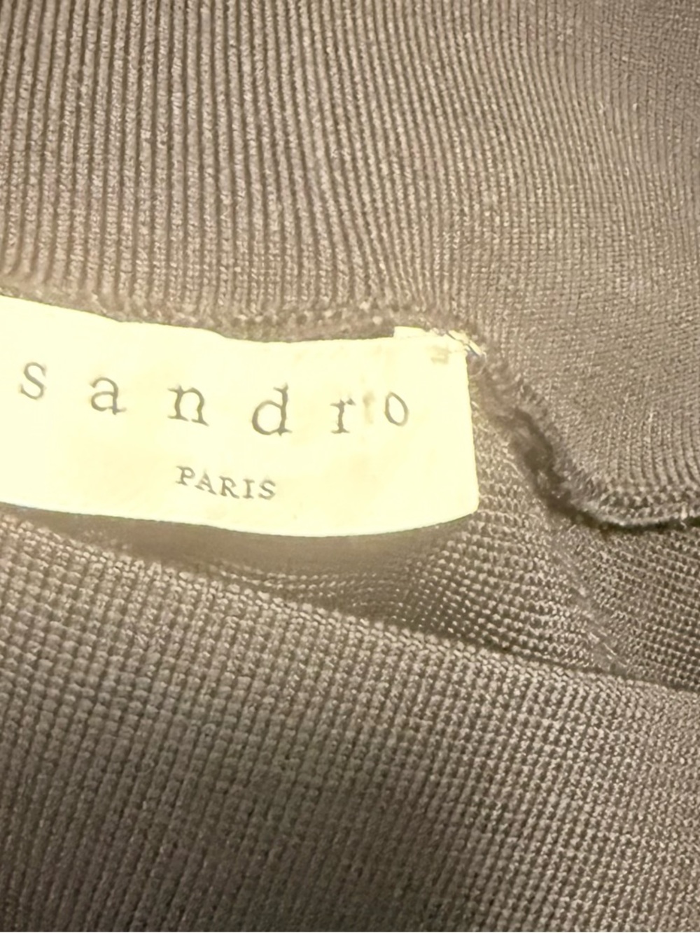 Sandro - High-Rise Black Midi Skirt with Gold Button Stretch Sz(1)Small 2-4 - Picture 6 of 6